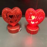 Edirne plaket kalp led mum love